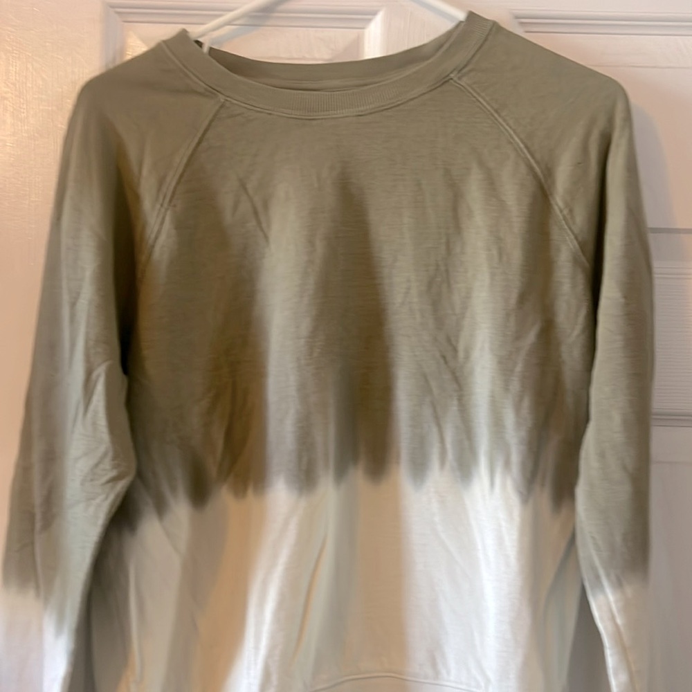 Athleta Olive green ombré sweatshirt